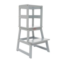 SDADI Kids Kitchen Step Stool with Safety Rail&nbsp;for Toddlers 18 Months and Older, Gray LT01G - E-Comm Return, Appears New&nbsp;&nbsp;