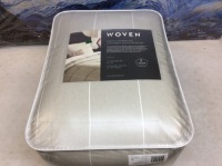Malouf Chamray Comforter Set, Down Alternative, Birch, Oversized Queen - Appears New&nbsp;