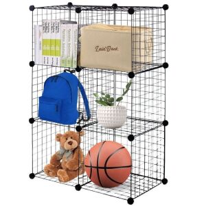 6-Cube Grid Wire Cube Shelves