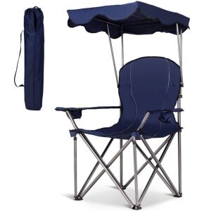 Portable Canopy Chair with Cup Holders - Blue