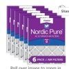 Nordic Pure 16x24x1 MERV 8 Pleated AC Air Filters 6 Pack, Like New, retail - $45.35