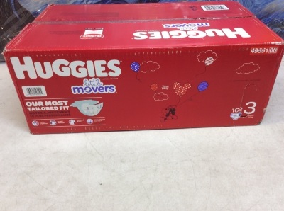 Huggies Little Movers Baby Diapers, Size 3, 162 Ct - New  