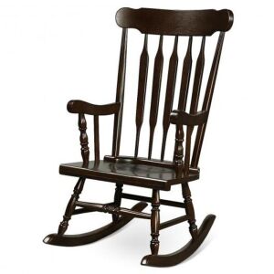 Solid Wood Rocking Chair - Coffee