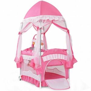 Portable Baby Playpen Crib with Carrying Bag