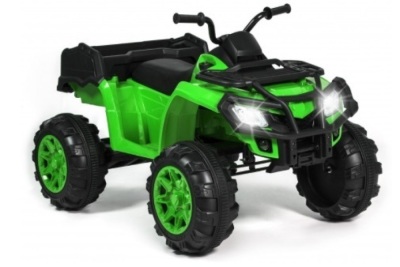 12V Kids Powered Atv Quad 4-Wheel Ride On Car W/ 2 Speeds, Spring Suspension, Mp3, Storage - Green