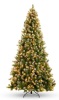 Pre-Lit Pre-Decorated Christmas Tree w/ Flocked Tips, Pine Cones, 6ft