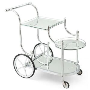 Rolling Serving Cart - Glass/Metal