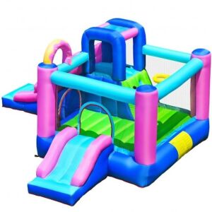 Inflatable Bounce Castle with Dual Slides and Climbing Wall - without Blower