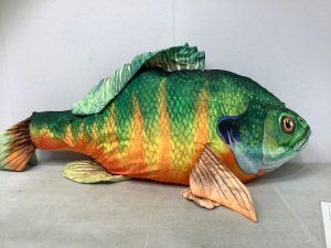 Large Fish Pillow, Loose Seam At Tail, E-Comm Return