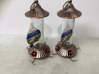 Lot Of (2) Hummingbird Feeders, One Missing A Perch, E-Comm Return