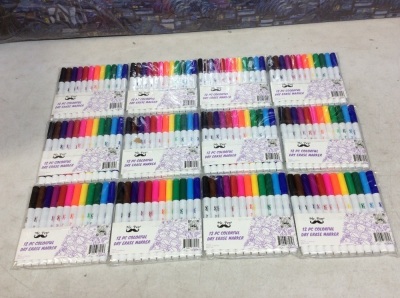 Lot of (12) Mr. Pen 12 pc Colorful Dry Erase Markers - Appear New 