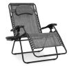 Oversized Reclining Zero Gravity Chair Lounger w/ Cup Holder, Pillow, Gray