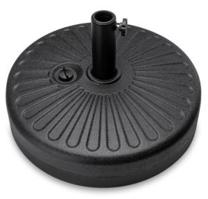 Plastic Patio Umbrella Base Pole Holder Accessory w/ Adjustable Knob