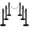 6-Piece Set of&nbsp;Plastic Stanchions - 39.5in, Chain