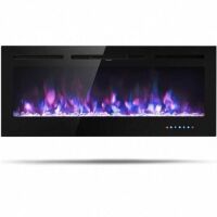 50 " Electric Fireplace Recessed Wall Mounted with Multicolor Flame&nbsp;