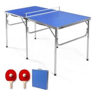 60" Portable Ping Pong Folding Table with Accessories 