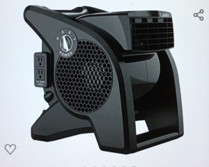 Lasko High Velocity Pro-Performance Pivoting Utility Fan forCooling, Ventilating, Exhausting and Drying at Home, Job Siteand Work Shop, Black Grey U15617, Used, Retail - $87.38