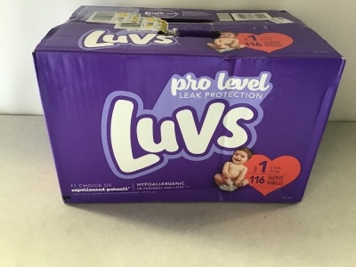 Luvs Ultra Leakguards, Stage 1 Disposable Diaper, 116 Ct, New, Retail - $39.77