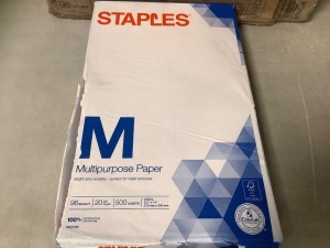 Lot of (10) Staples Multipurpose Copy Paper, E-Comm Return