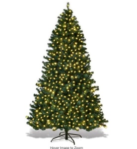 8 ft. Pre-Lit PVC Hinged Artificial Christmas Tree with 430 LED Lights, Appears New