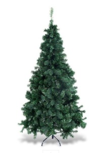 7 Ft Green Pvc Artificial Christmas Tree, Appears New