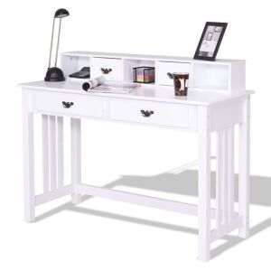 Home Office Writing Mission Computer Desk With 4-Drawer 