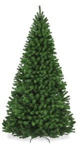 Premium Artificial Spruce Christmas Tree w/ Foldable Metal Base, 7.5ft