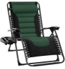 Oversized Padded Zero Gravity Chair, Folding Recliner w/ Headrest, Side Tray