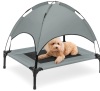 Elevated Cooling Dog Bed, Outdoor Pet Cot w/ Canopy, Carry Bag - 30in, Like New, retail - $44.99