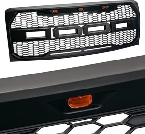 Jurel , Replacement Grill, F150, 2009, 2010, 2011,2012,2013, 2014, W/LED Lights, Black, Like New, Retail - $145.99