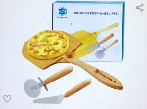 Pizza Making Kit, Pizza Kit, Snapstox Wood Pizza Peel, CuttingBoard Handle 12x 14/24", For Baking Bread, Cake Peeler,Cheese Board Tray, New, Retail - $33.95