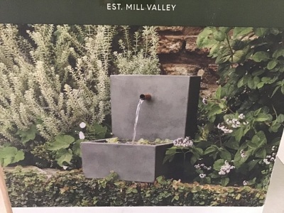 Mill Valley, Garden Fountain, Electric Pump Recycles Water, Like New, Retail - $120