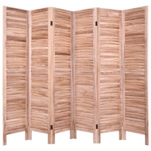 6-Panel Classic Venetian Wooden Room Divider