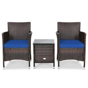 3-Piece Wicker Patio Furniture Set