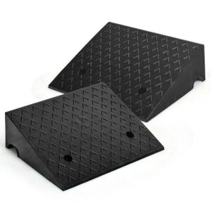 Set of (2) 6" Rubber Car Curb Ramps