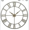 Cooper Classics Clare Distressed Gray 47 3/4" Round WallClock, Like New, Retail - $292