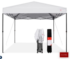 BCP, One-Person Setup Instant Pop Up Canopy w/ Wheeled Bag - 10x10ft, Like New, retail - $129.99