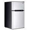 Stainless Steel 3.2 cu. ft. Mini Fridge Small Freezer Cooler Fridge Compact Unit in Gray