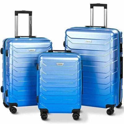 3-Piece Expandable Suitcase with TSA Lock