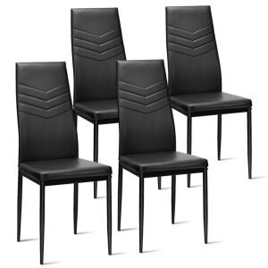 Set of (4) Metal Frame Dining Chairs