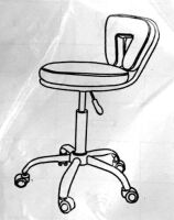 Pedicure Chair Stool - Black