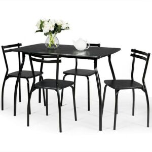 5 Pcs Dining Set Table and Chairs 