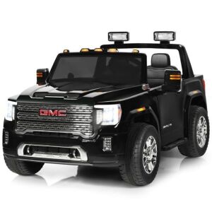 12V 2-Seater Licensed GMC Kids Ride On RC Electric Car with Storage Box 