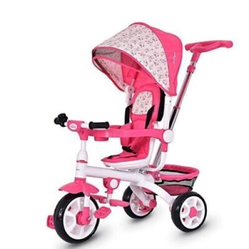 4-In-1 Detachable Baby Stroller Tricycle with Round Canopy