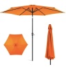 Outdoor Steel Market Patio Umbrella Decoration w/ Tilt, Crank Lift - 10ft