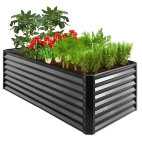 Outdoor Metal Raised Garden Bed for Vegetables, Flowers, Herbs - 6x3x2ft, Appears New