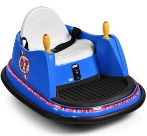 Kids Ride On Bumper Car 6V Vehicle 360° Spin Race Toy w/ Remote Control Navy