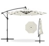 Solar LED Offset Hanging Patio Umbrella w/ Crank Tilt Adjustment - 10ft