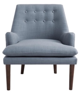 Elsa Blue Mid-Century Accent Arm Chair