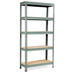 5-Tier Shelving Unit - Steel, Gray